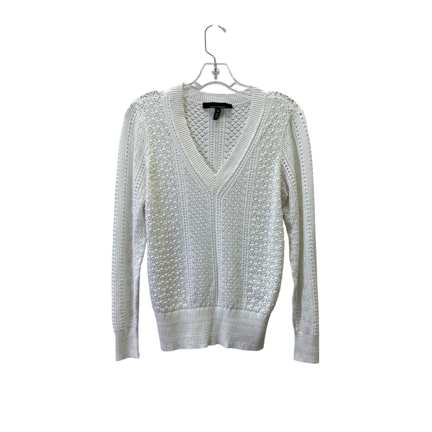 Sweater By White House Black Market In White, Size:M