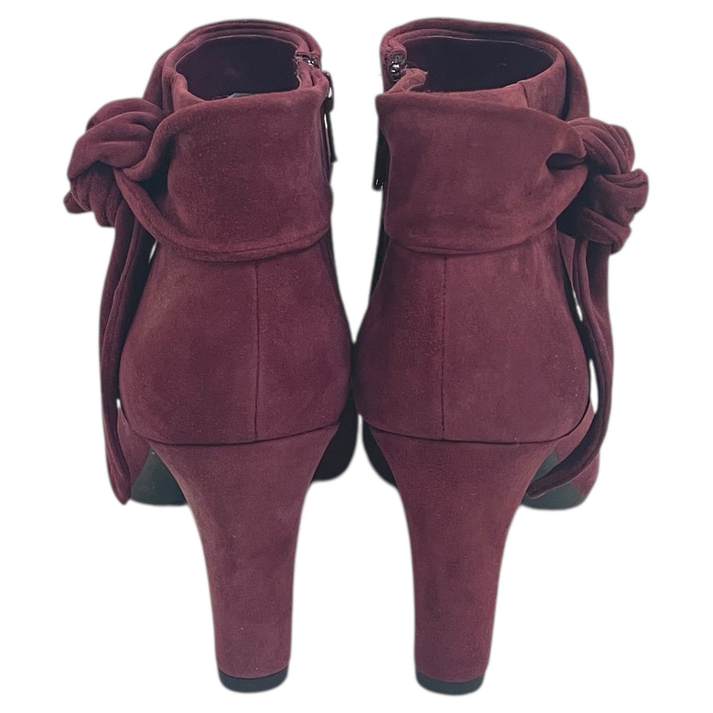 Boots Ankle Heels By Alex Marie In Maroon, Size:9