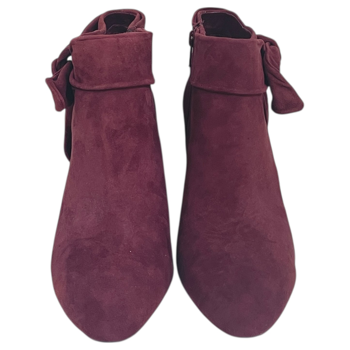 Boots Ankle Heels By Alex Marie In Maroon, Size:9