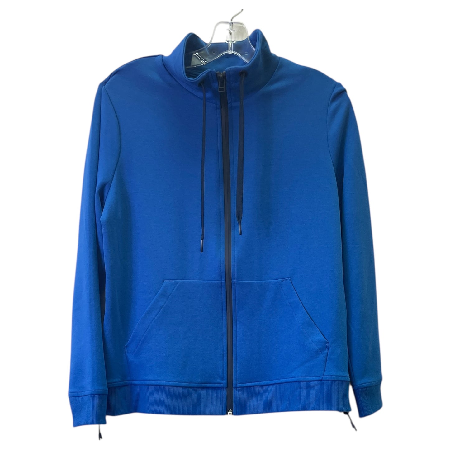 Athletic Jacket By Chicos In Blue, Size:M