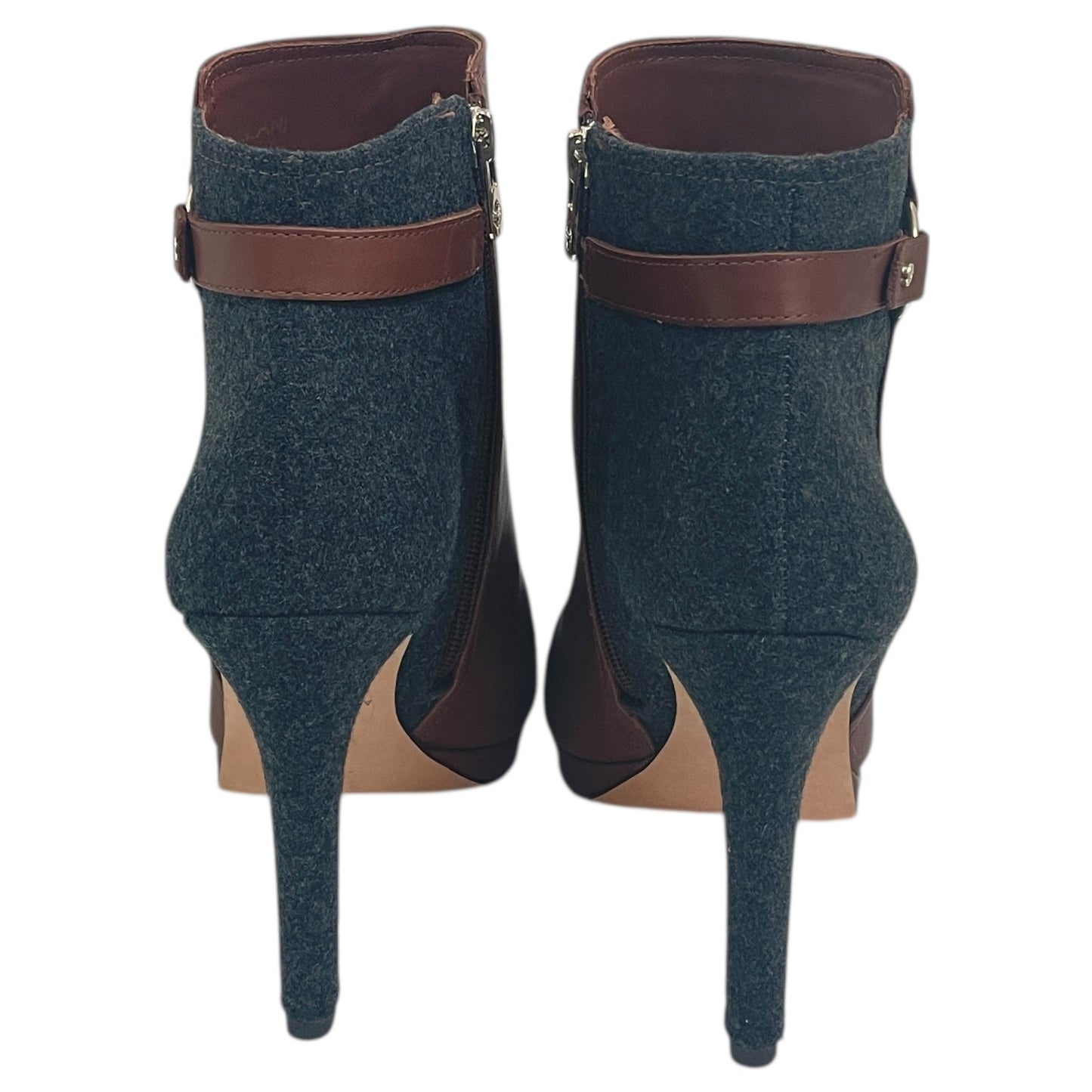 Boots Ankle Heels By Antonio Melani In Brown & Grey, Size:9.5