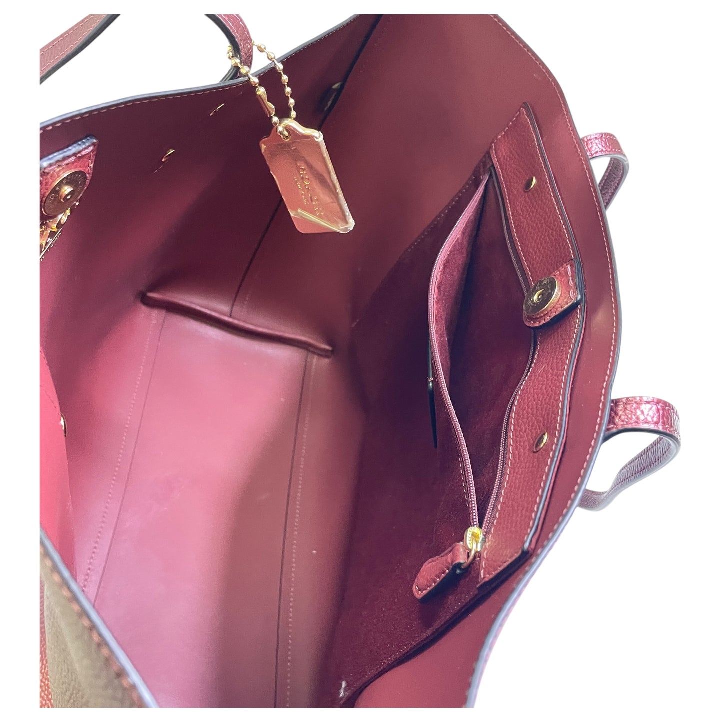 Tote Designer By Coach In Mauve, Size:Large