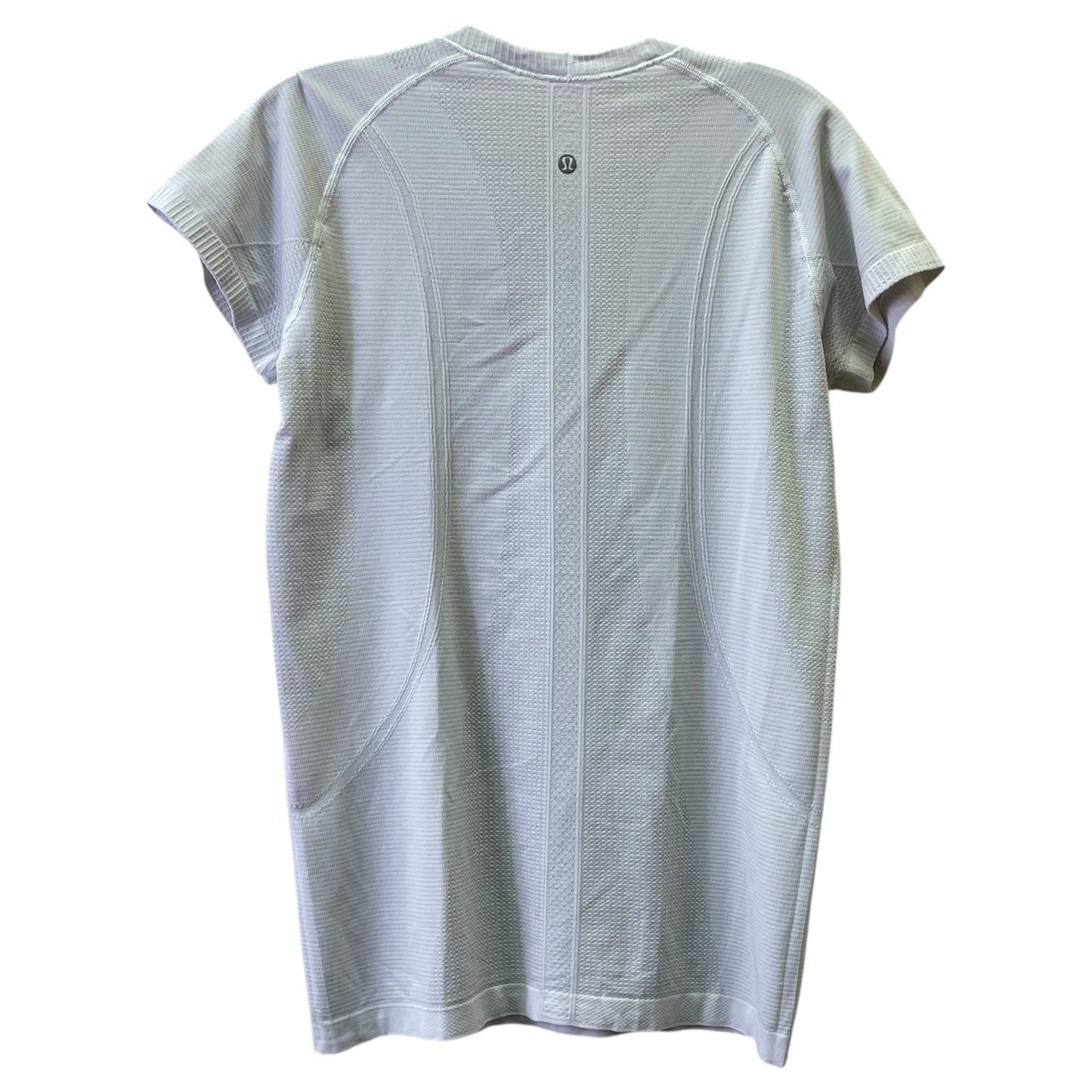 Athletic Top Ss By Lululemon In Grey, Size:M
