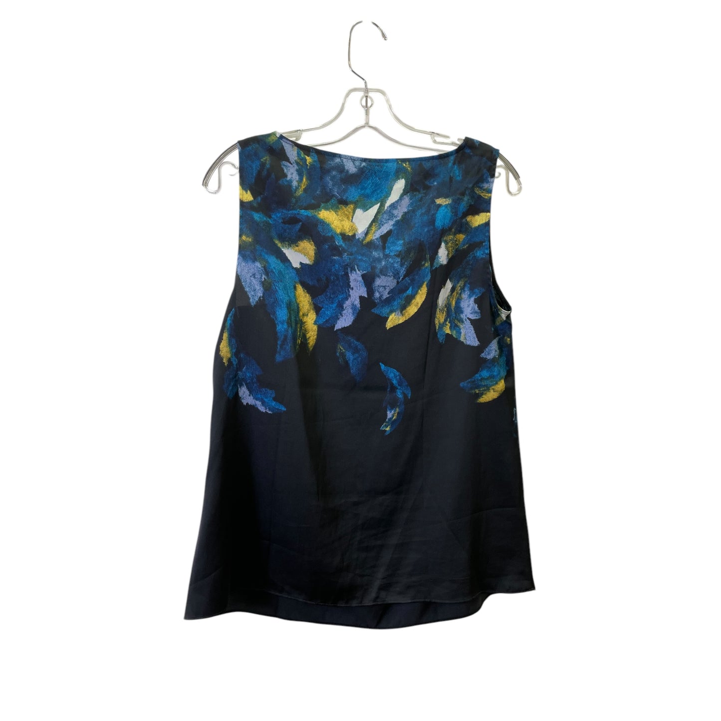 Top Sleeveless By Ann Taylor In Black & Blue, Size:S
