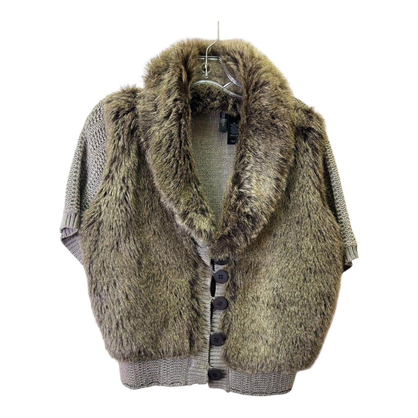 Sweater Ss By Bisou Bisou In Taupe, Size:M