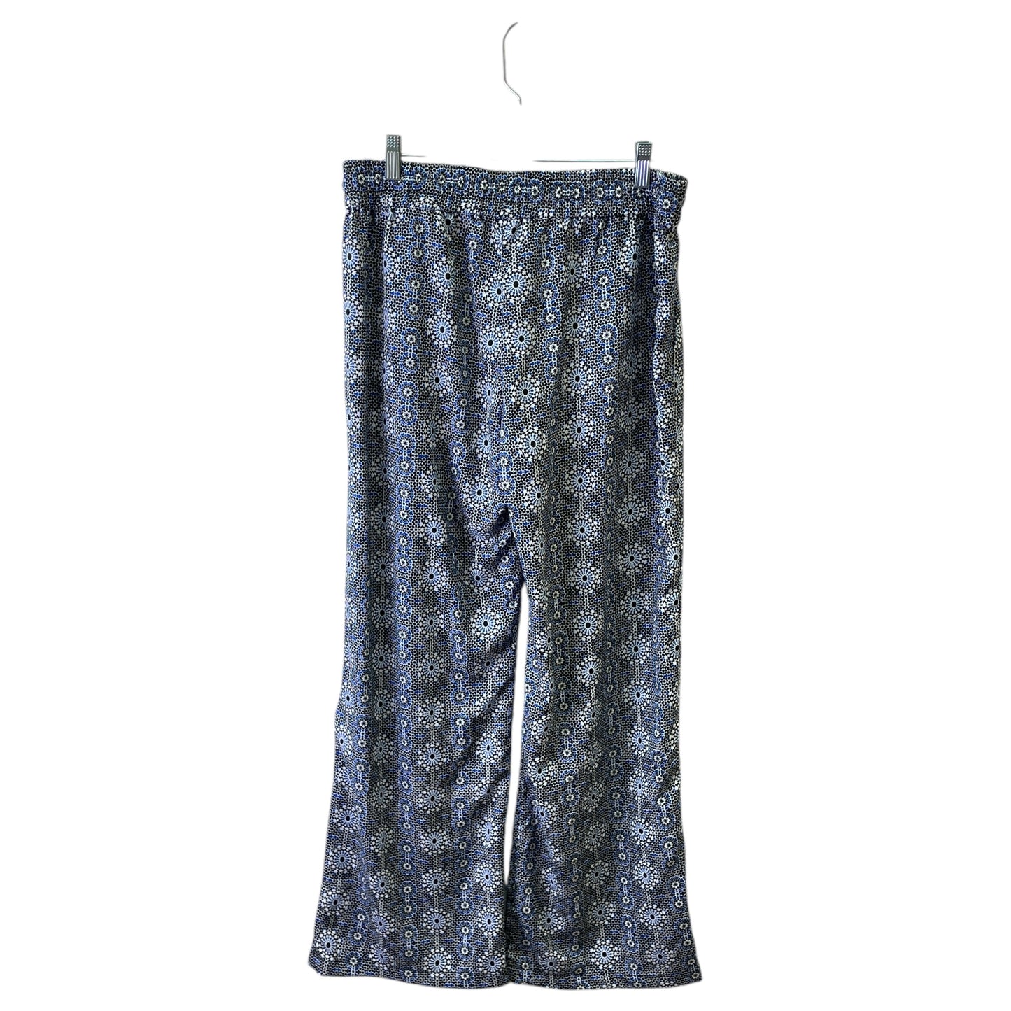 Pants Wide Leg By Saint Tropez In Black & Blue, Size:12