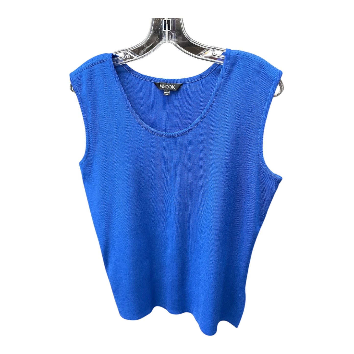 Top Sleeveless By Misook In Blue, Size:L