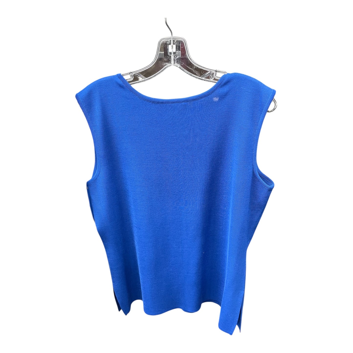 Top Sleeveless By Misook In Blue, Size:L