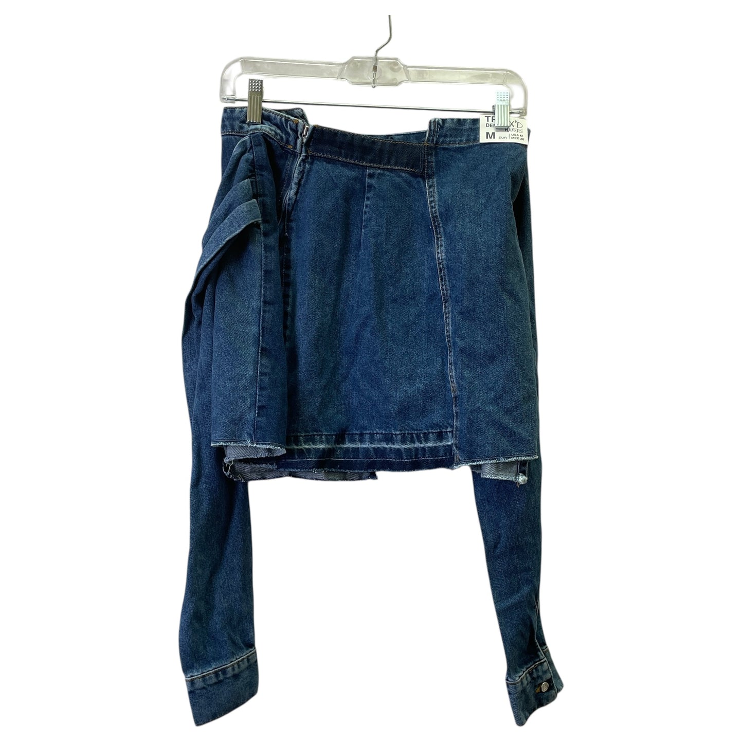 Skirt Mini & Short By Zara In Blue Denim, Size:M