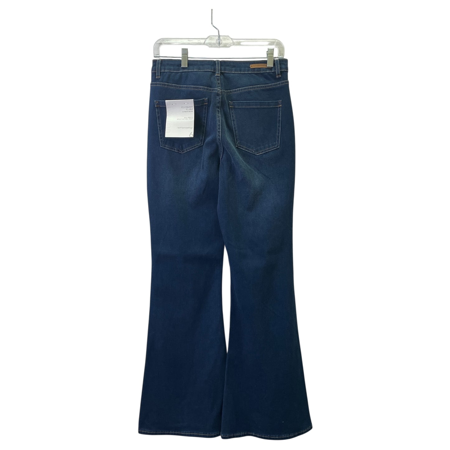 Jeans Flared By Soft Surroundings In Blue Denim, Size:6