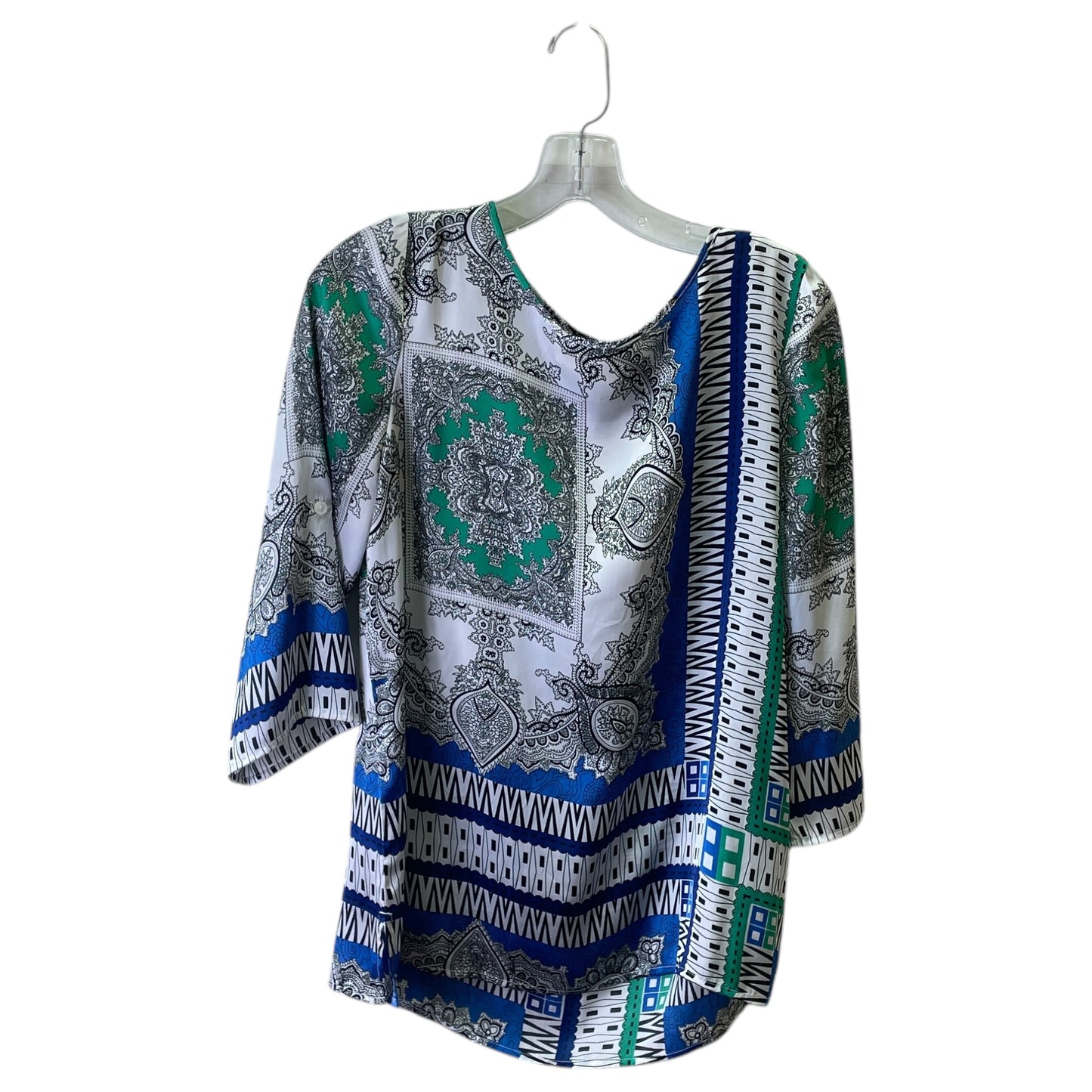 Top Ss By Chicos In Blue & White, Size:S