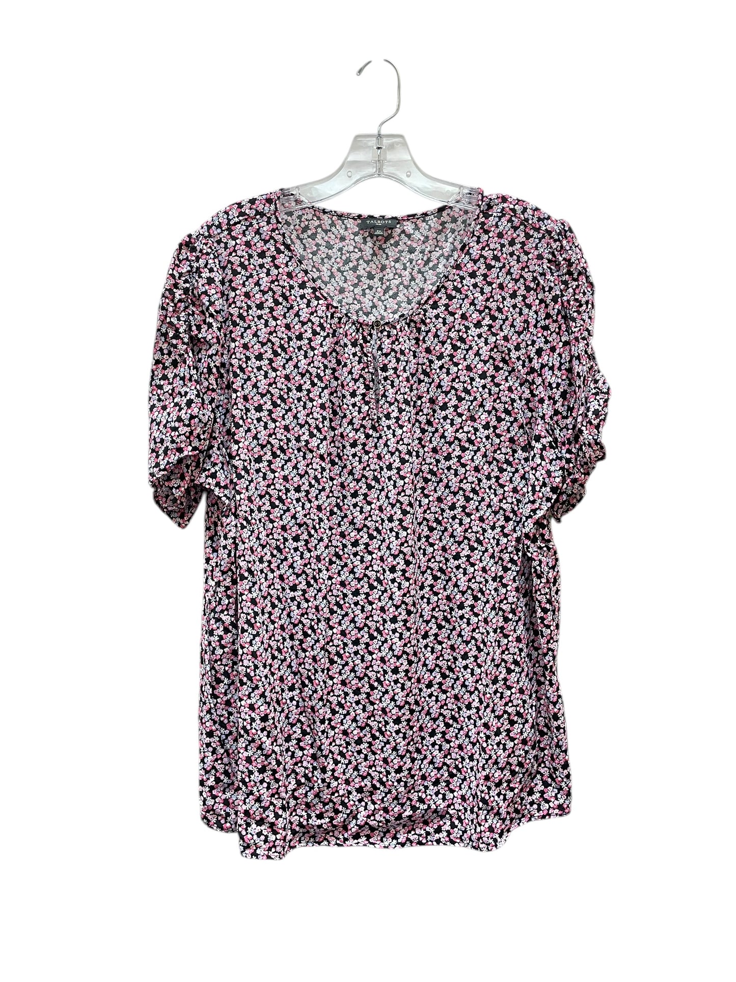 Blouse Ss By Talbots In Floral Print, Size:2X