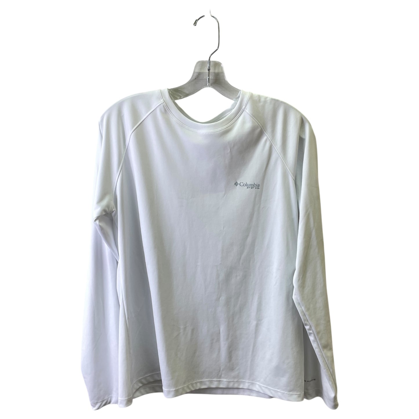 Athletic Top Ls Crewneck By Columbia In White, Size:L