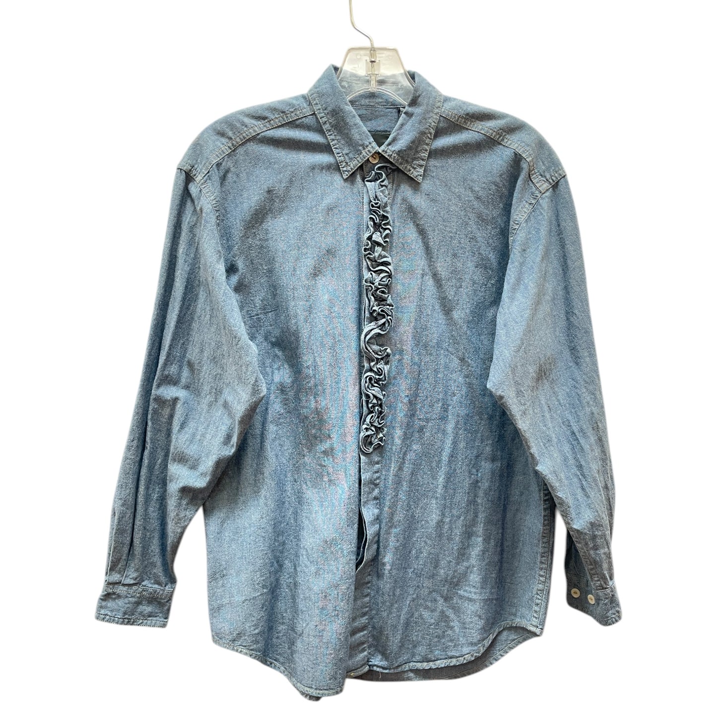 Top Sleeveless By Liz Wear In Blue Denim, Size:S