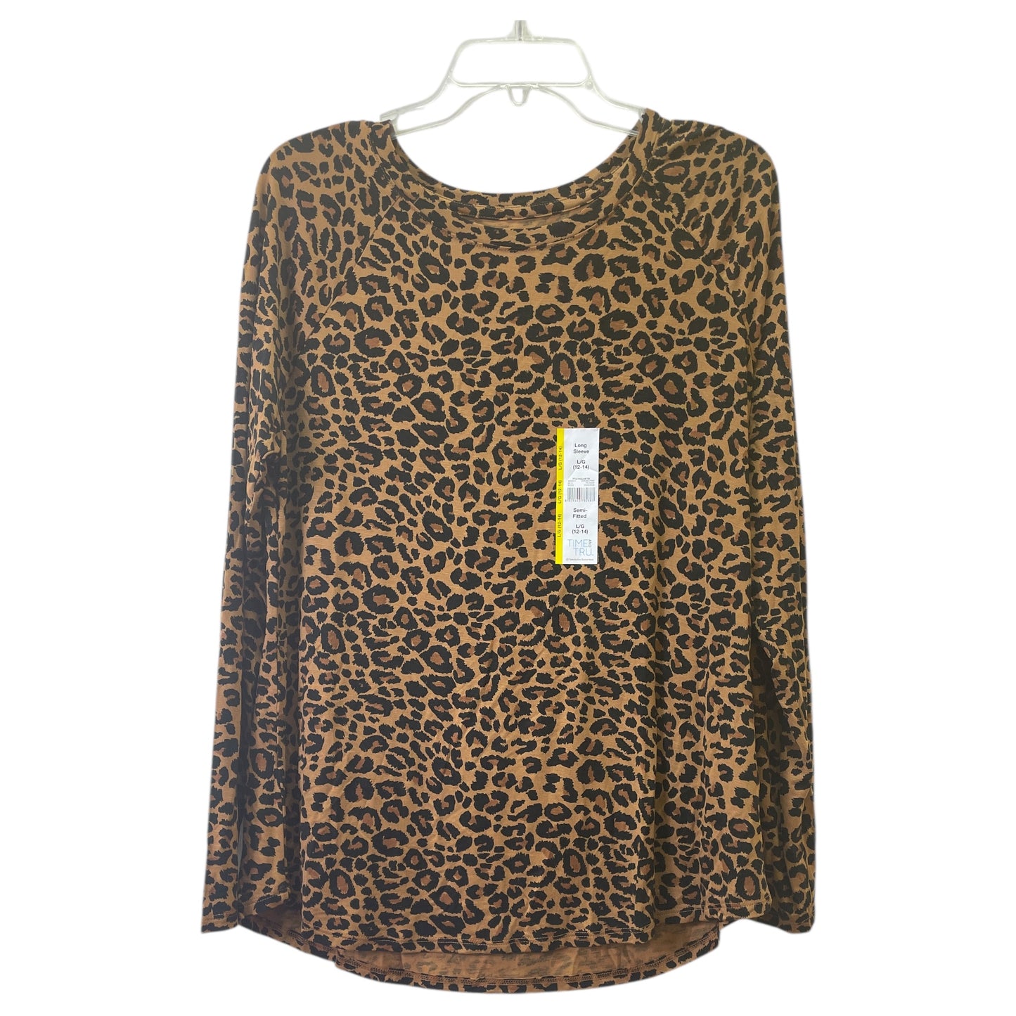 Top Ls By Time And Tru In Animal Print, Size:L