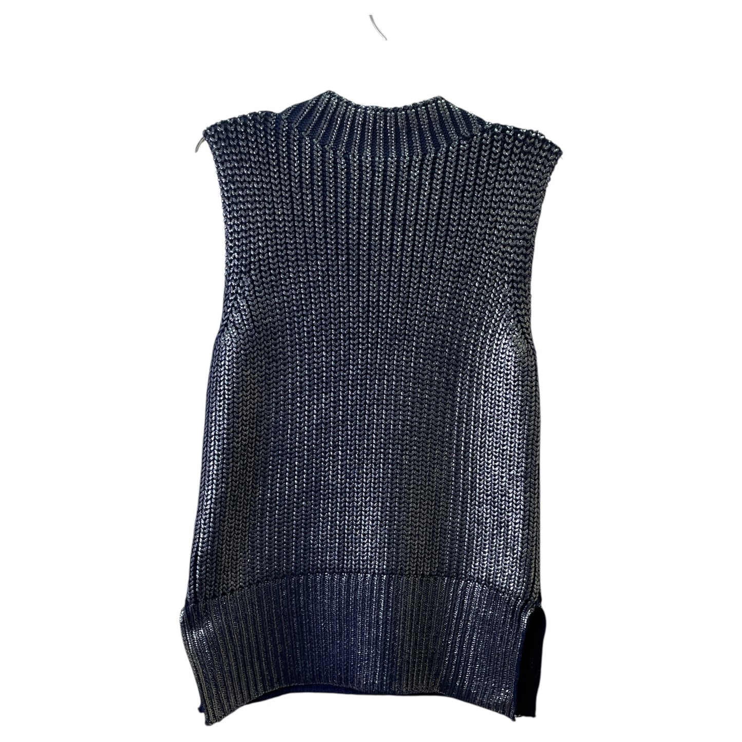 Top Sleeveless By Anthropologie In Blue & Silver, Size:Xxs