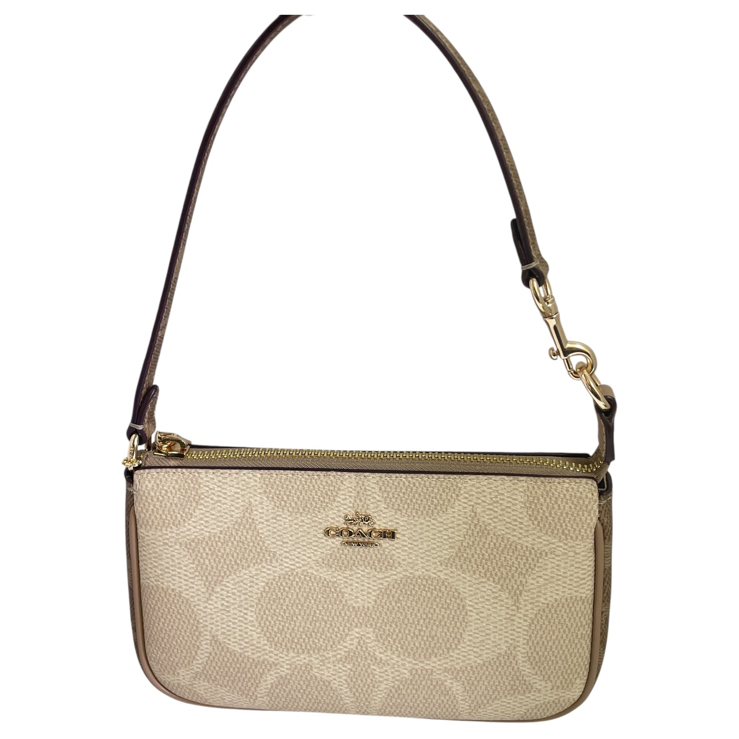 Handbag Designer By Coach In Brown & Cream, Size:Small