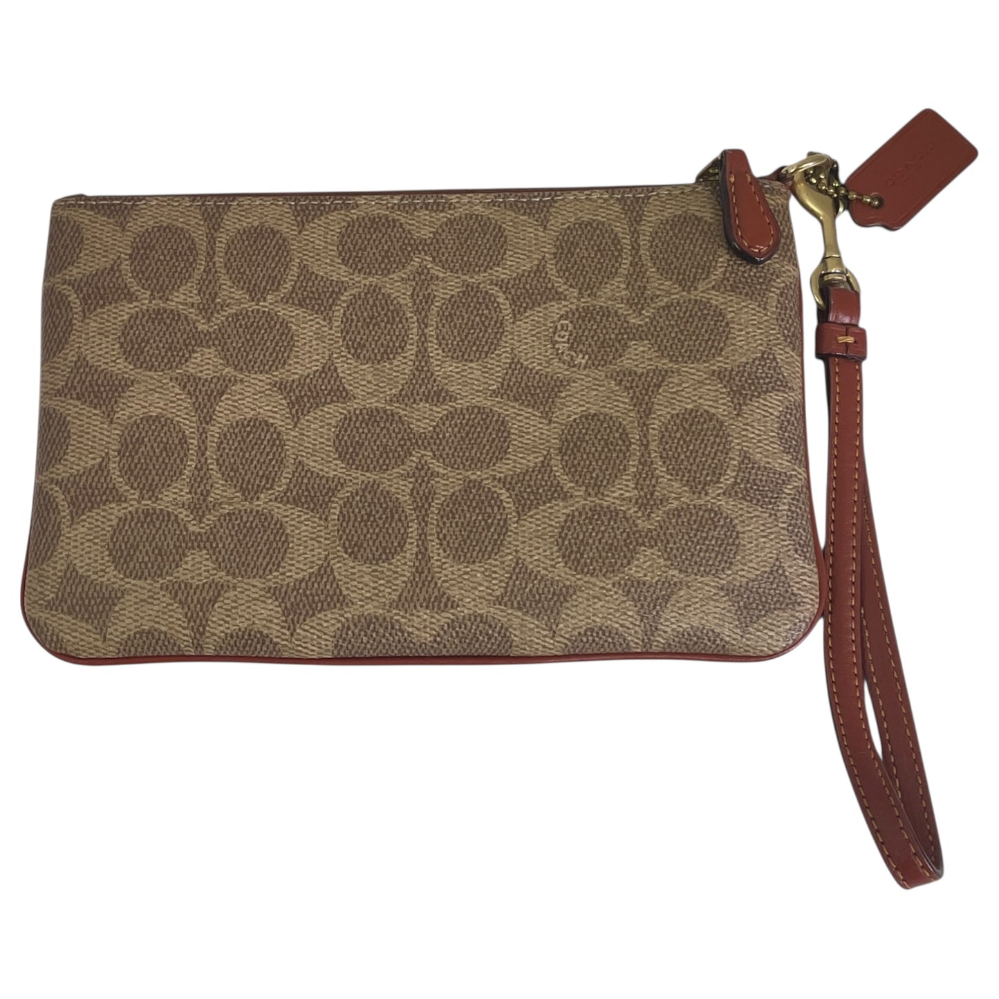 Wristlet Designer By Coach In Brown, Size:Medium
