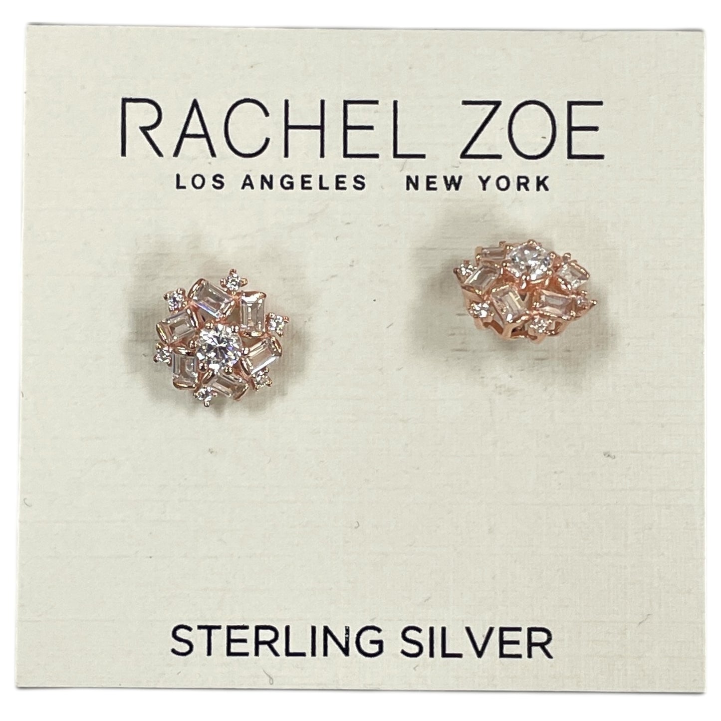 Earrings Sterling Silver By Rachel Zoe In Rose Gold