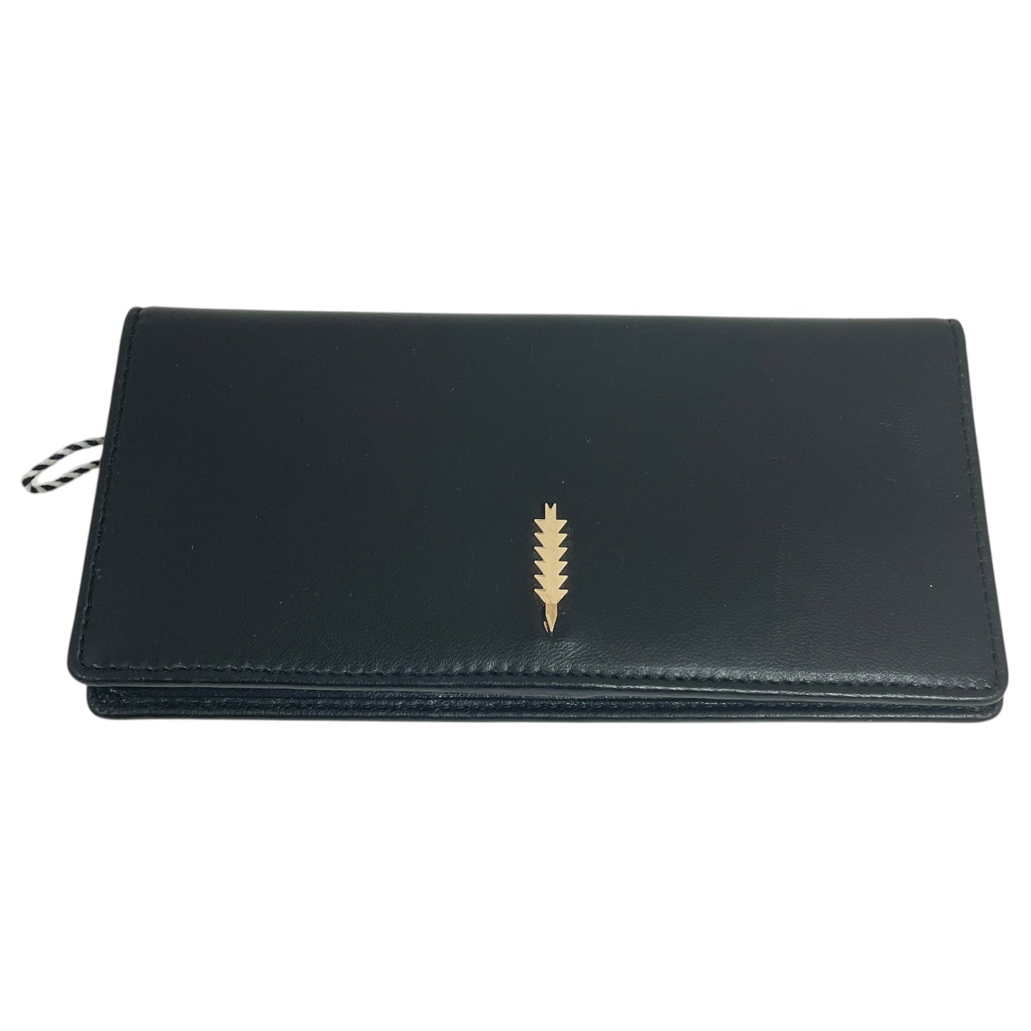 Wallet Leather By THACKER In Black, Size:Large