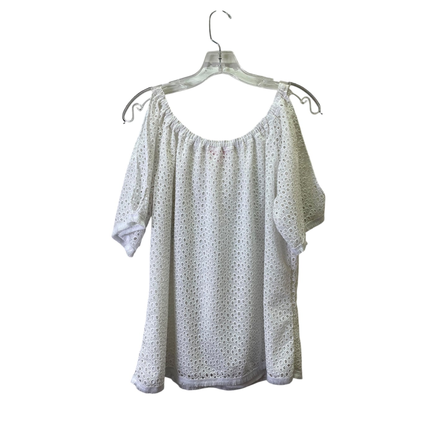 Top Ss Designer By Lilly Pulitzer In White, Size:M