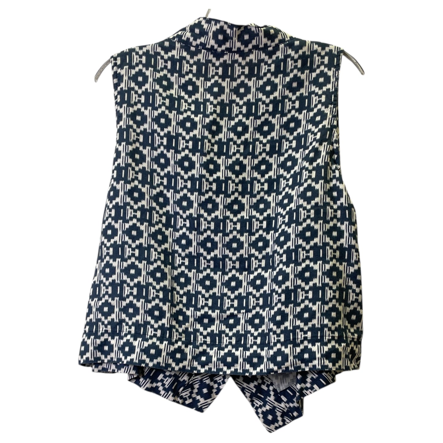 Top Sleeveless By Bryn Walker In Blue & White, Size:M