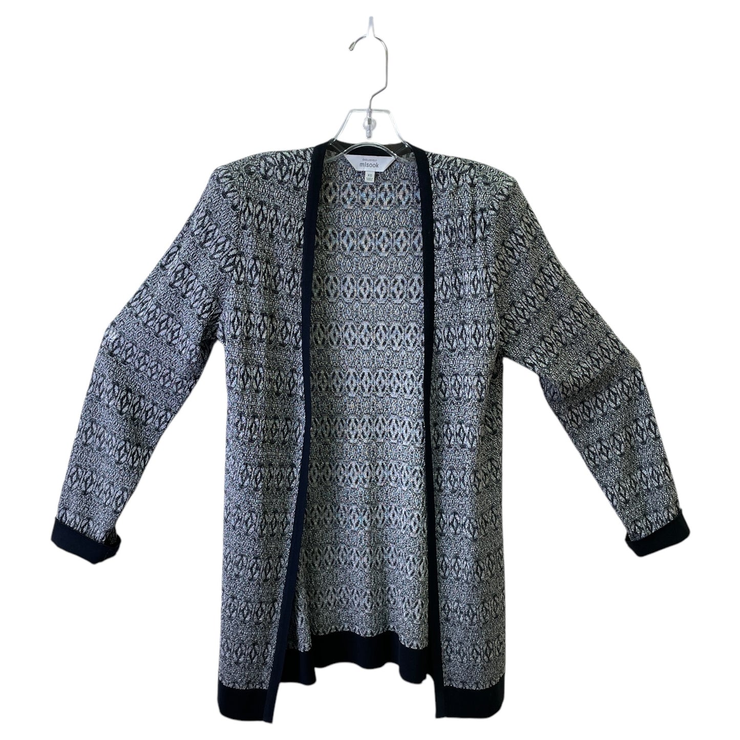 Cardigan By Misook In Black & White, Size:Xs