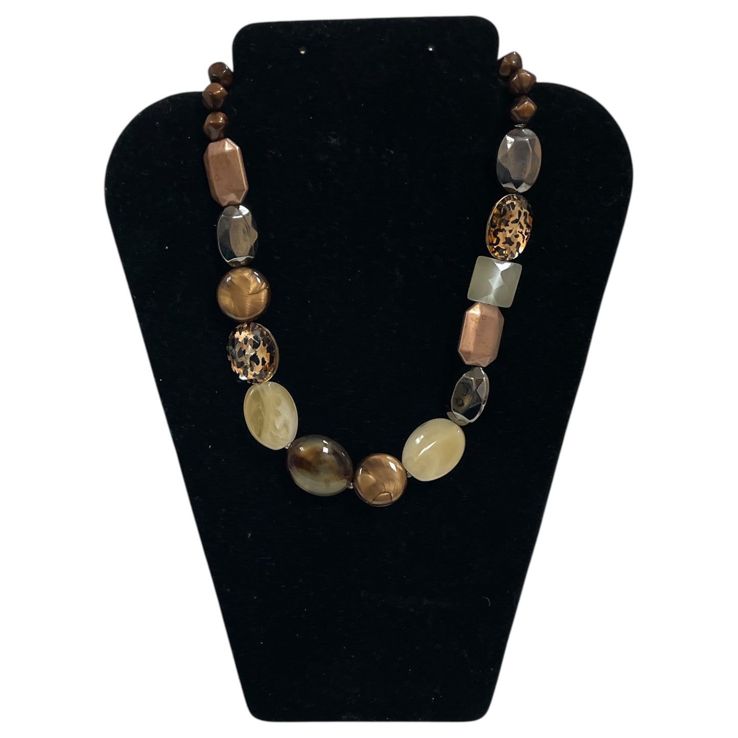 NECKLACE STATEMENT by NY In BROWN