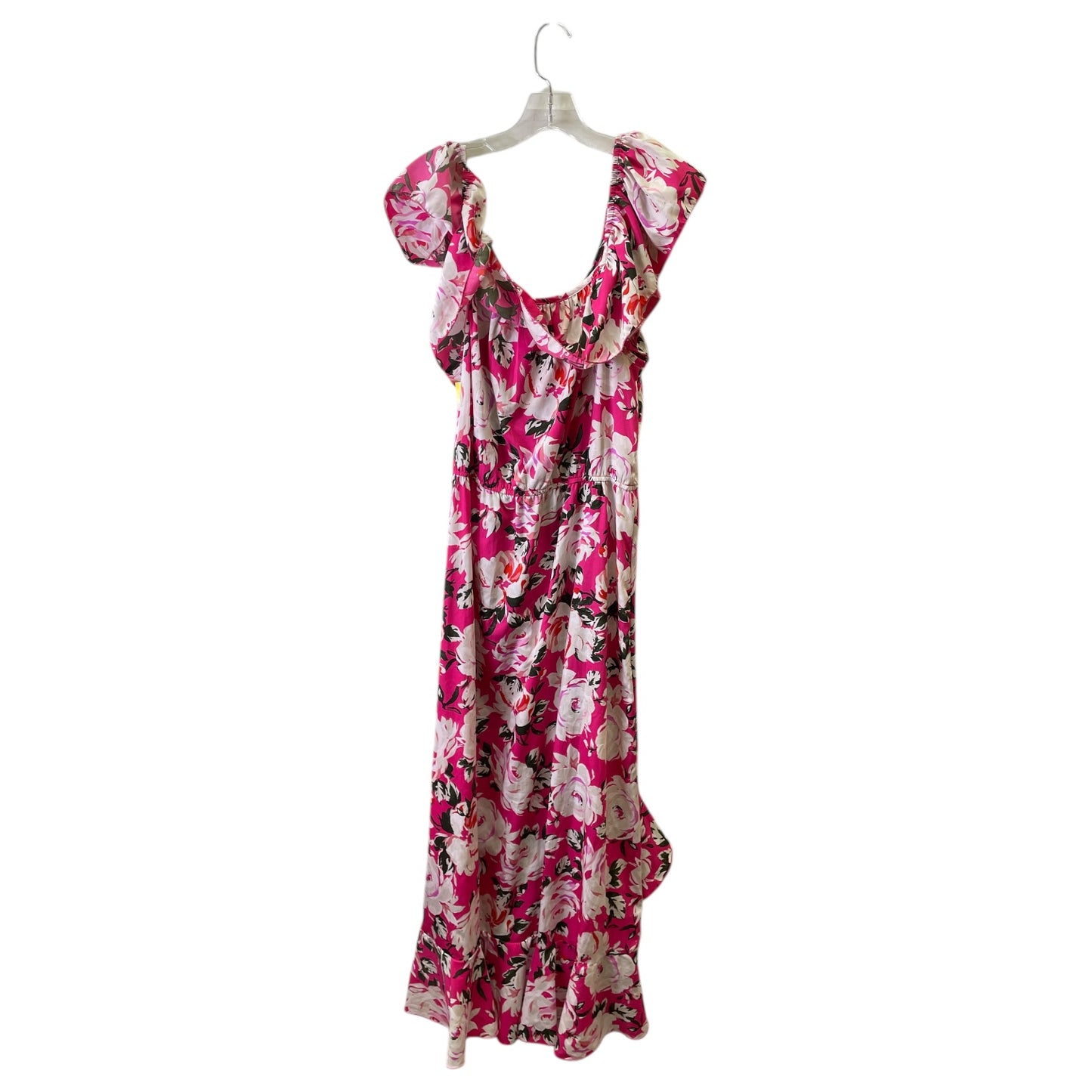 Dress Casual Maxi By Charlotte Russe In Pink & White, Size:Xl