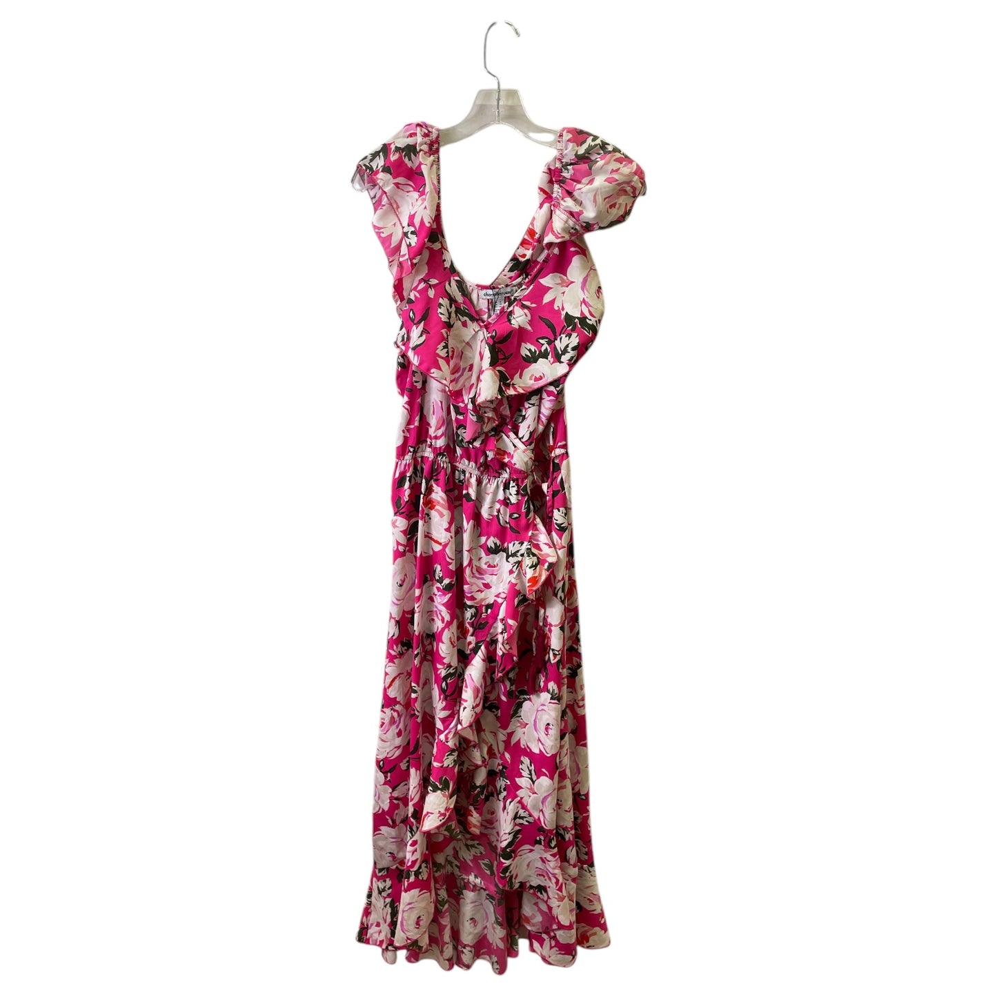Dress Casual Maxi By Charlotte Russe In Pink & White, Size:Xl