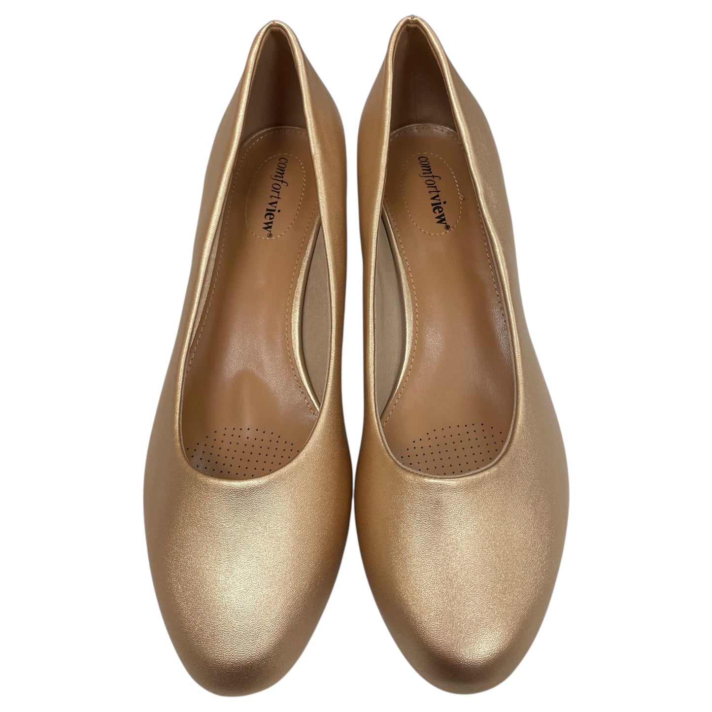 Shoes Heels Block By Comfortview In Gold, Size:12