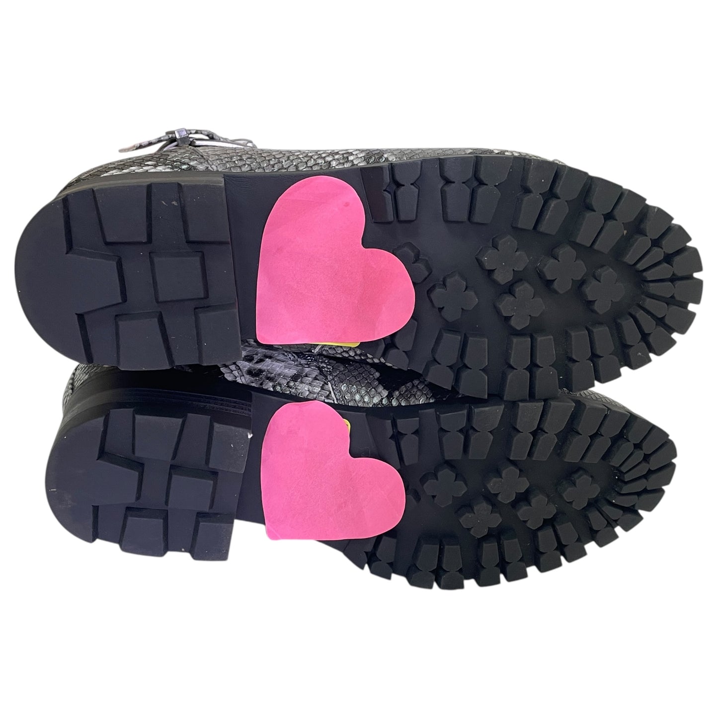 Boots Combat By Just Fab In Animal Print, Size:8.5