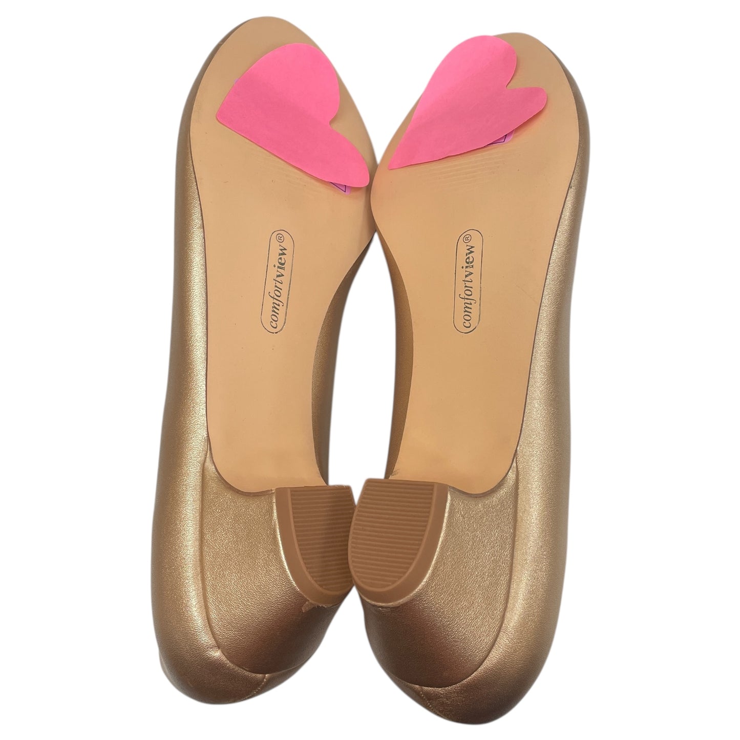 Shoes Heels Block By Comfortview In Gold, Size:12