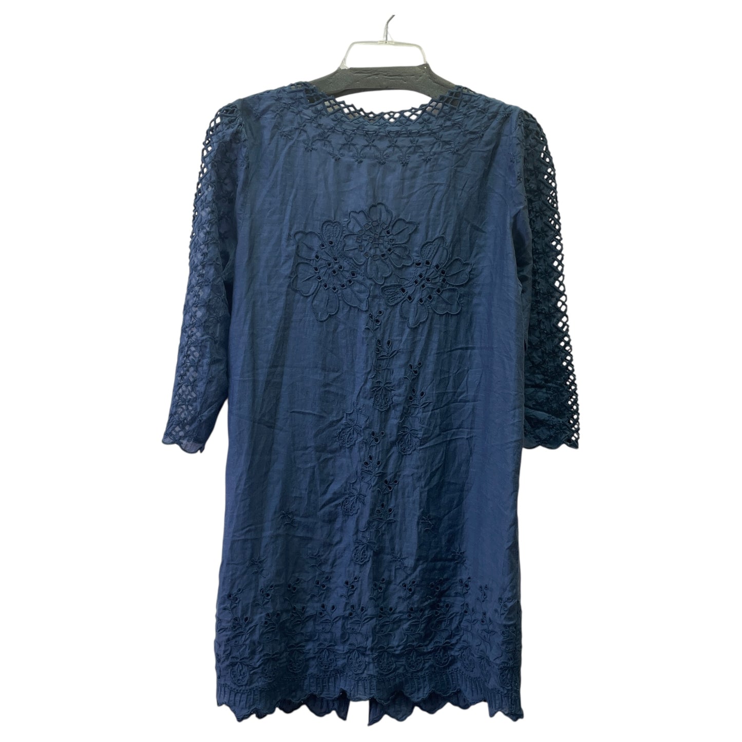 Tunic 3/4 Sleeve By Free People In Blue, Size:L