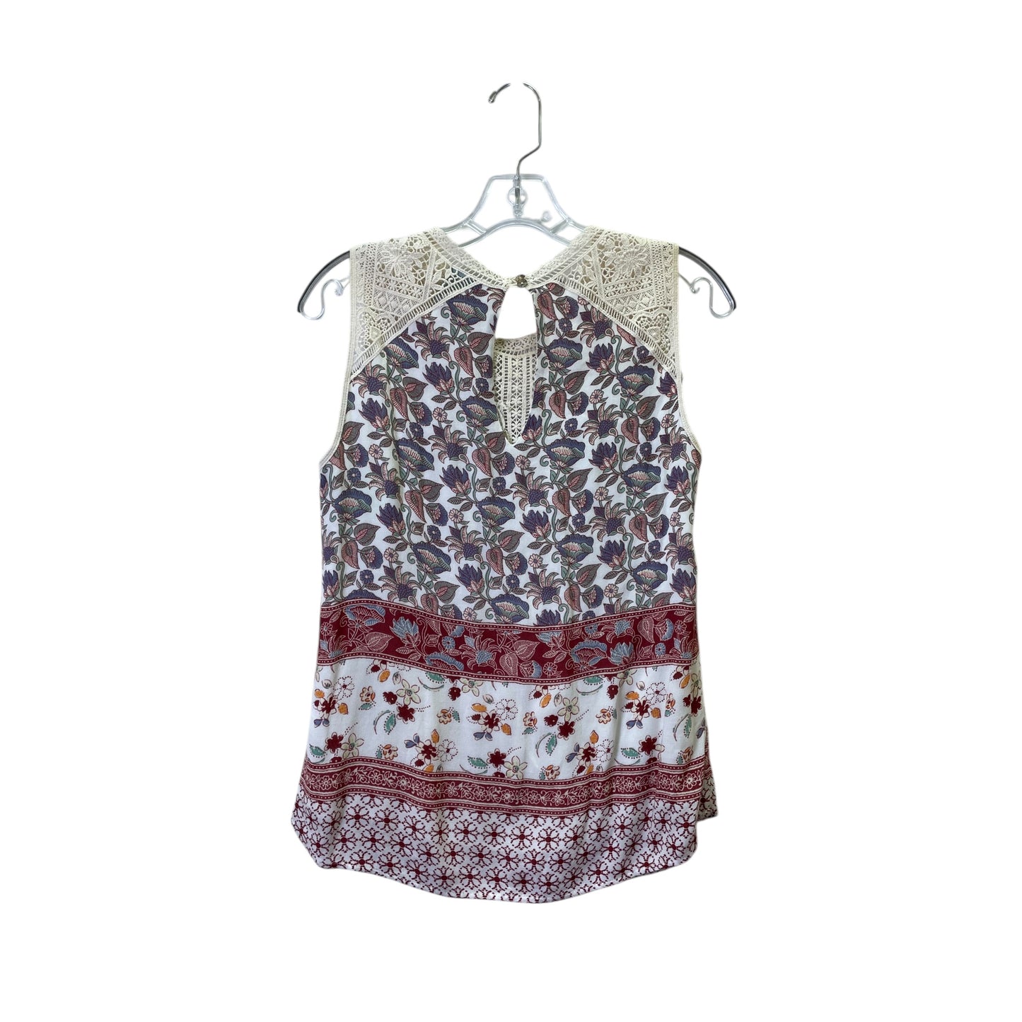 Top Sleeveless By Maeve In Cream, Size:Xs