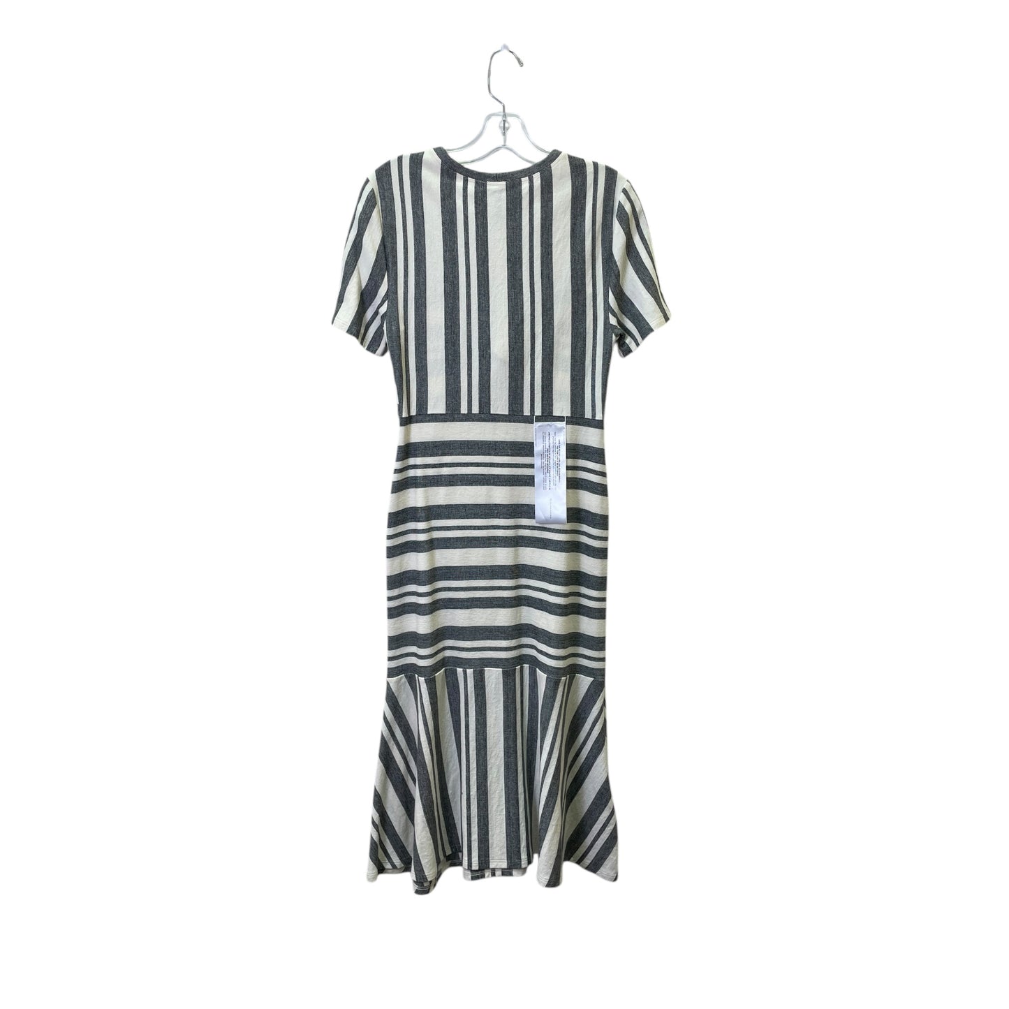Dress Casual Midi By Bcbg In Grey & White, Size:S