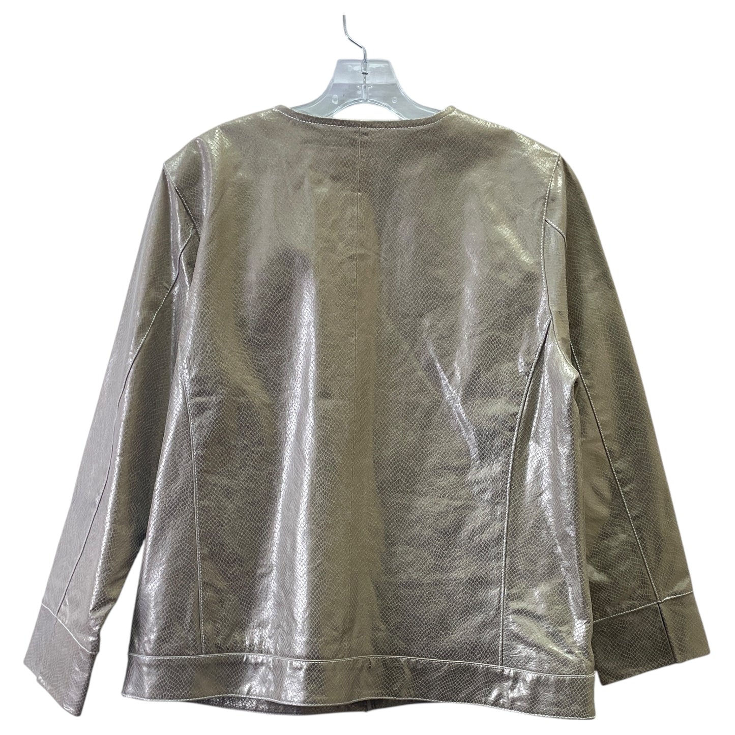 Jacket Leather By JL STUDIO In Gold, Size:16