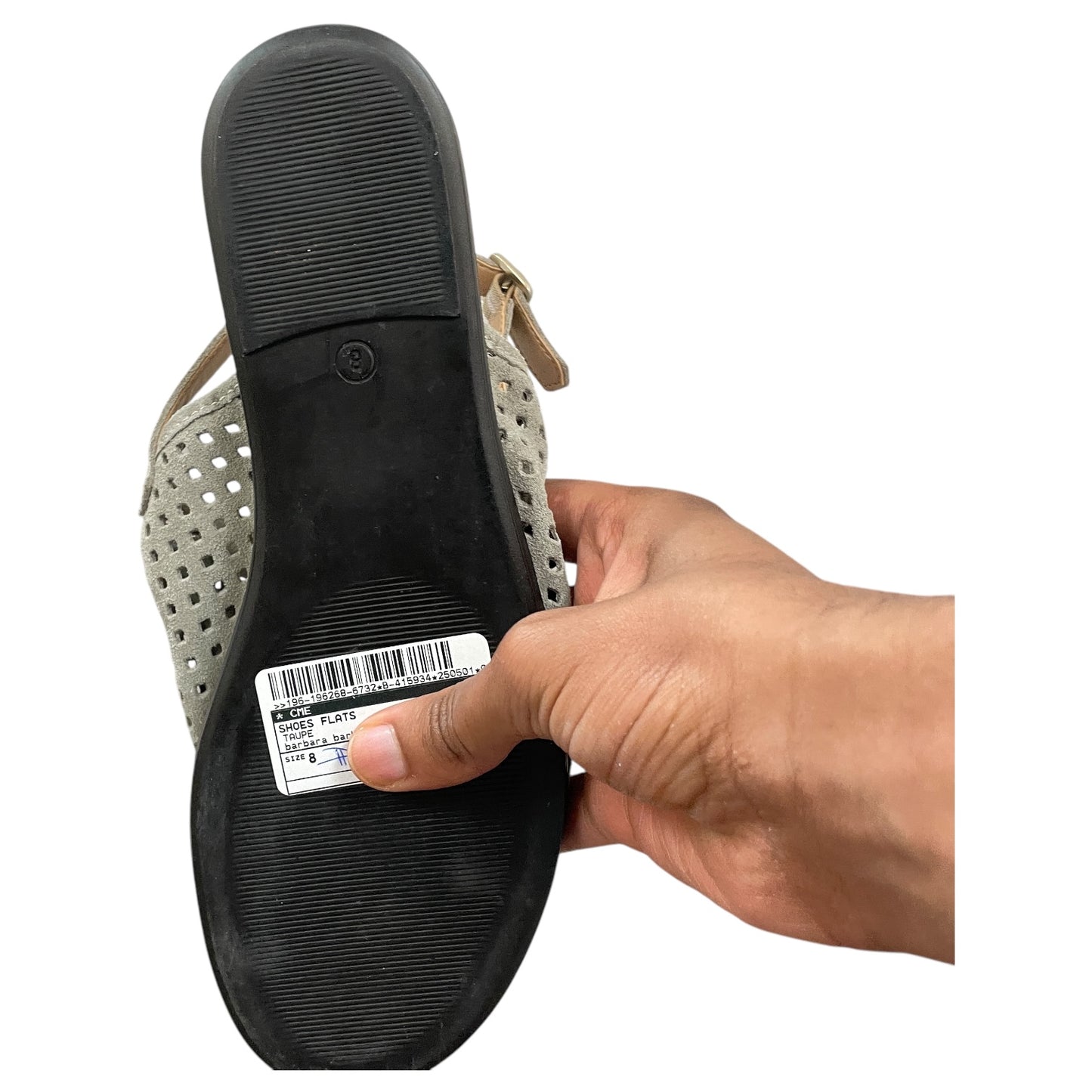 Shoes Flats By Barbara Barbein In Taupe, Size:8