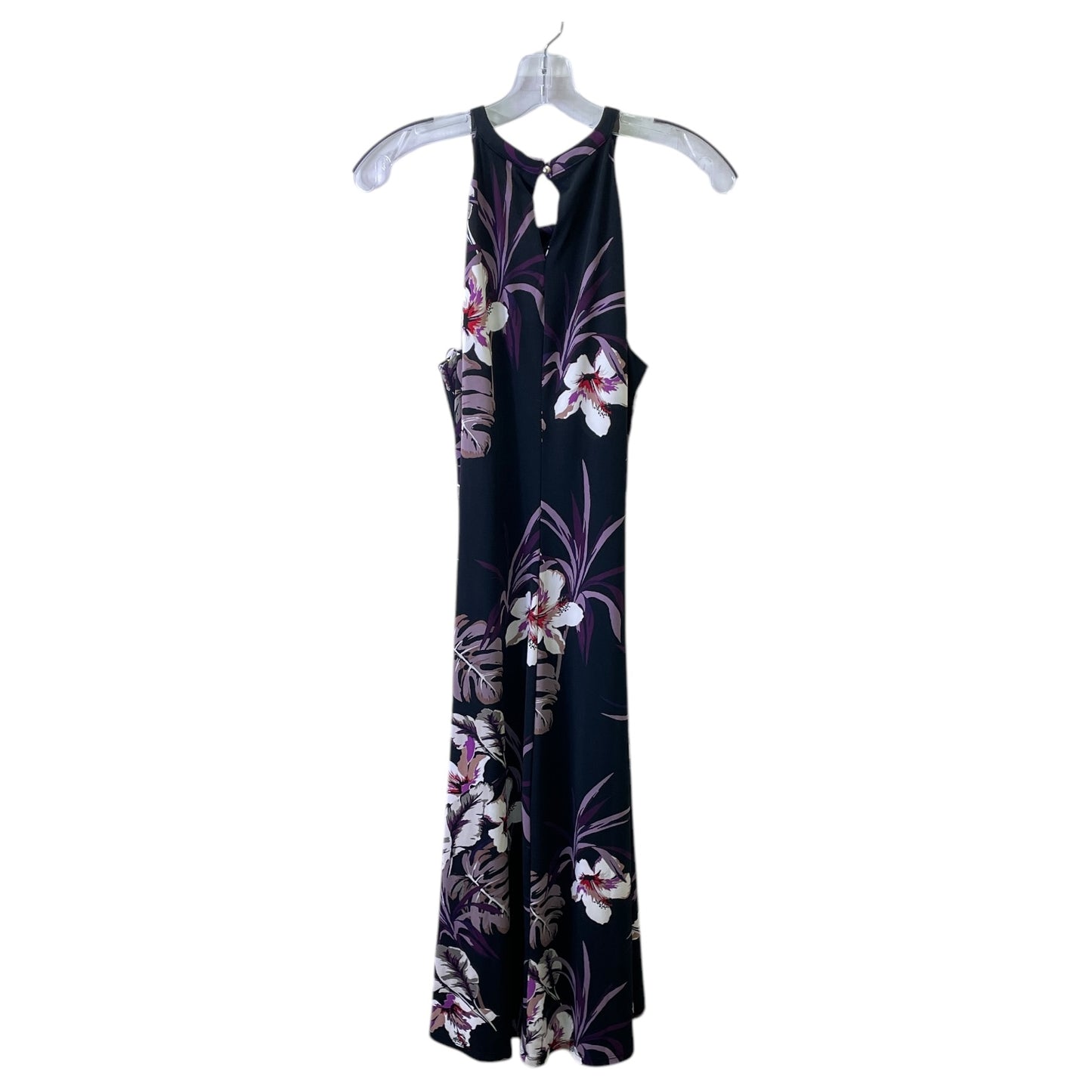 Dress Casual Midi By Jennifer Lopez In Black & Purple, Size:S