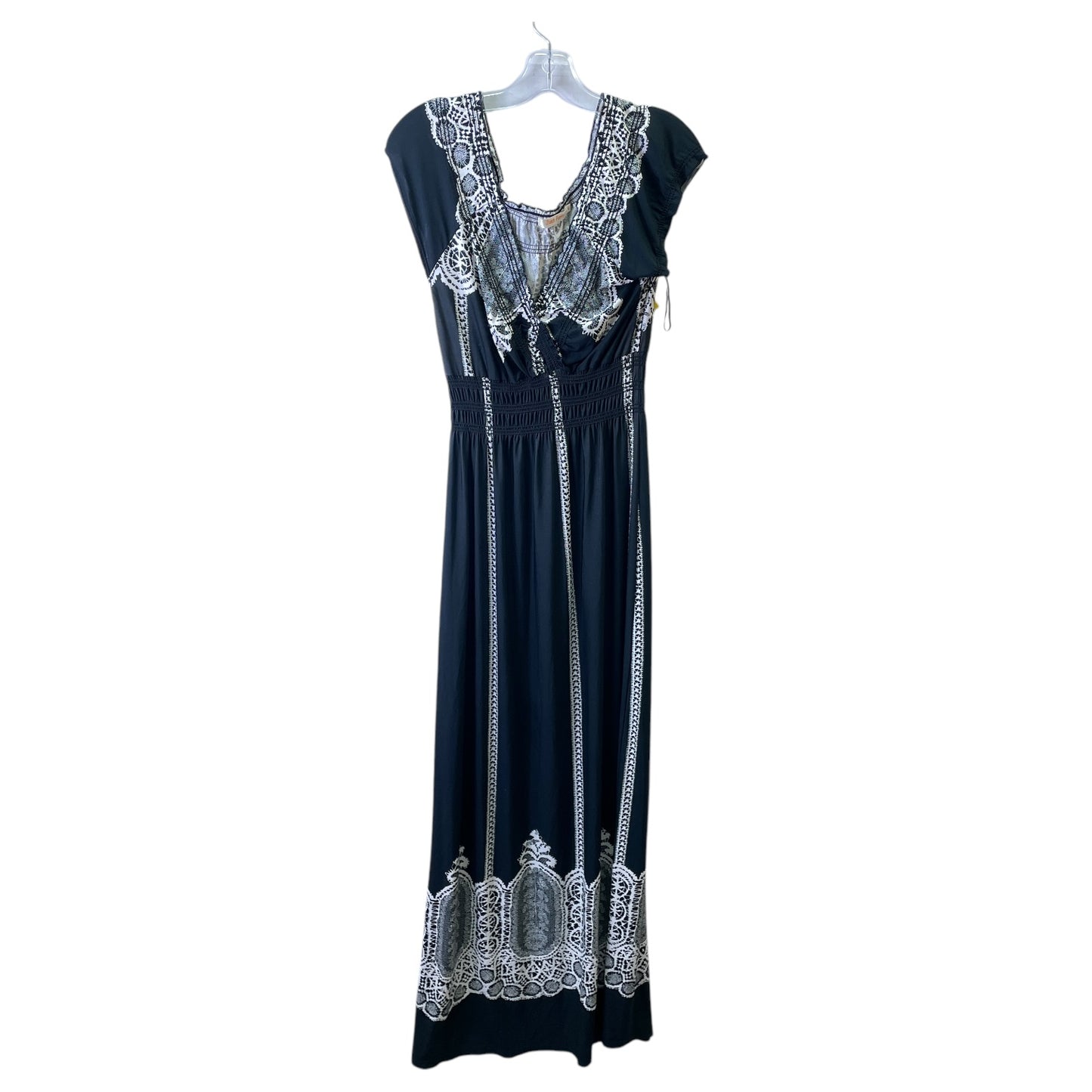 Dress Casual Maxi By just funky In Black & White, Size:S