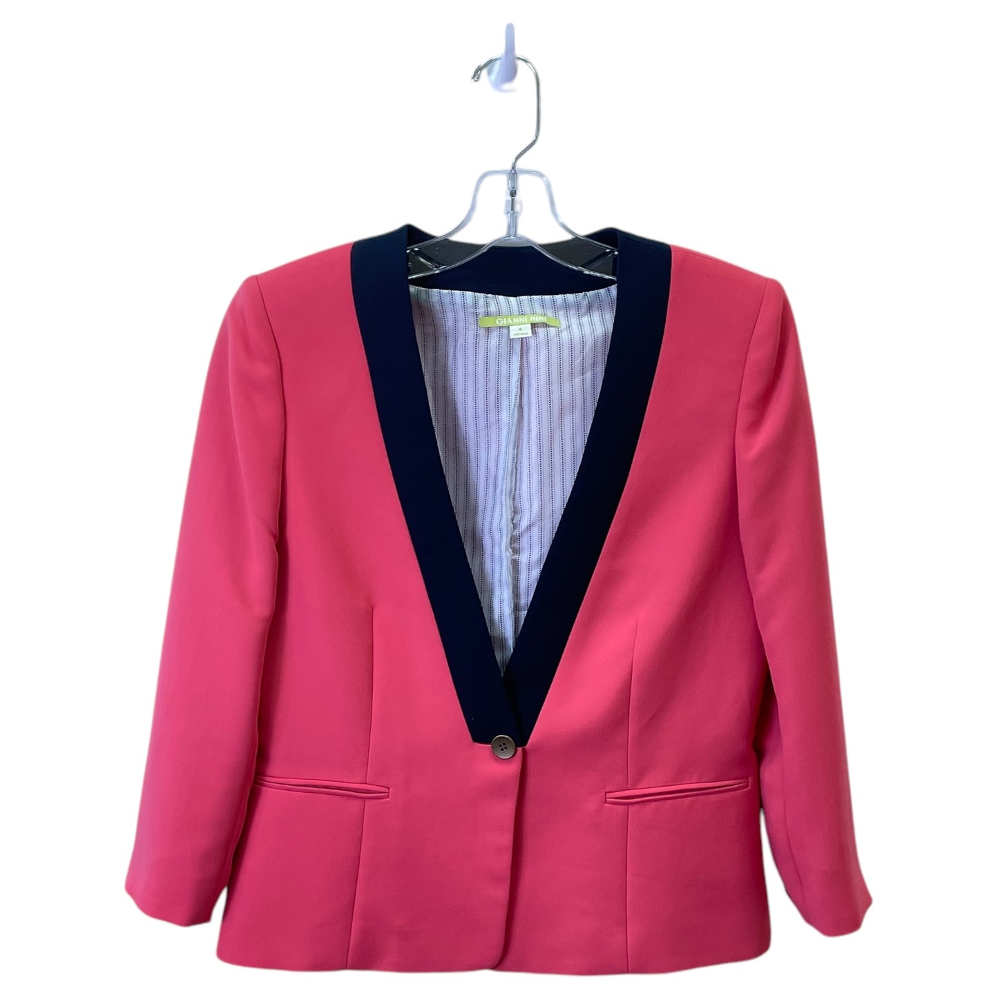 Blazer By Giani Bernini In Blue & Pink, Size:4