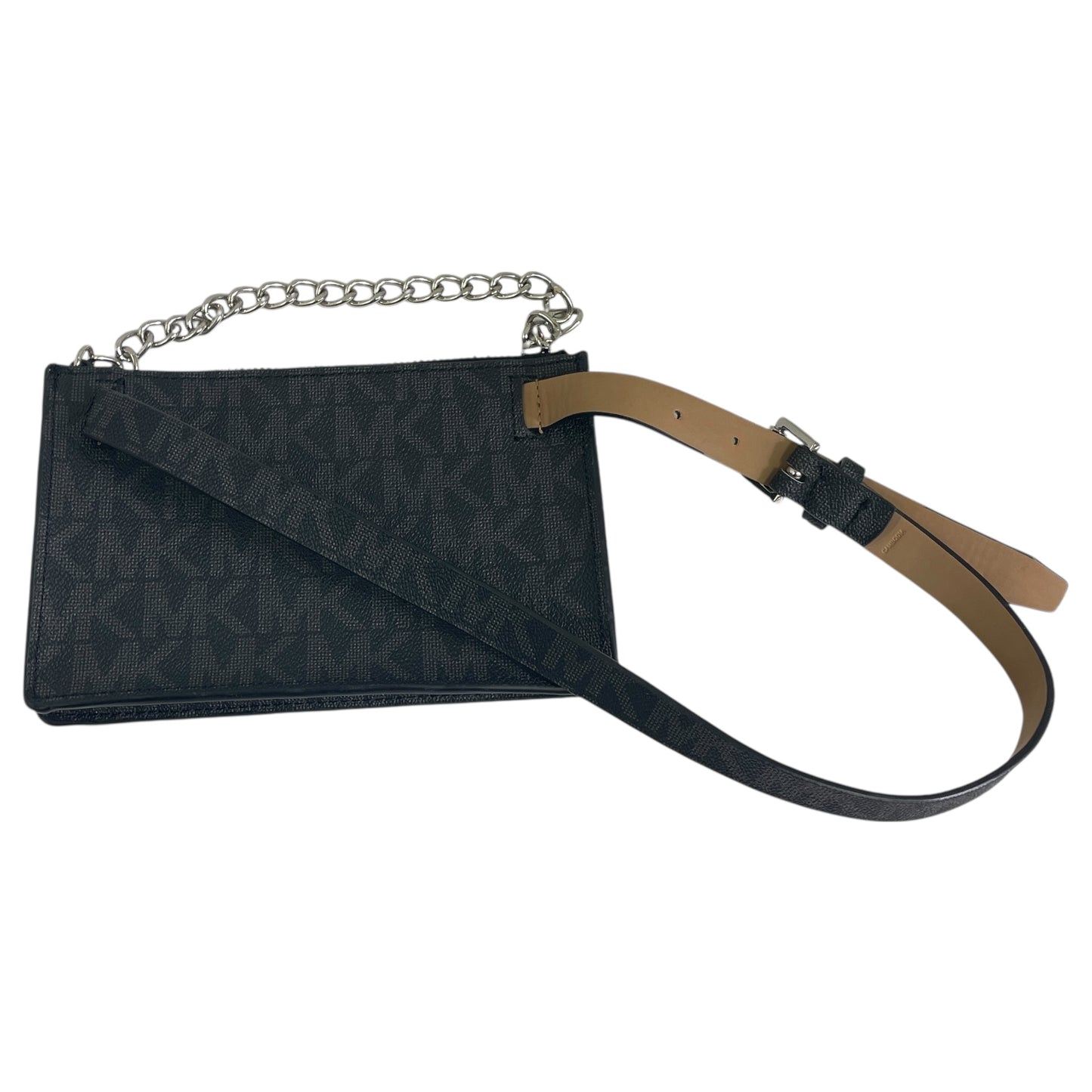 Belt Bag Designer By Michael Kors In Black & Grey, Size:Small