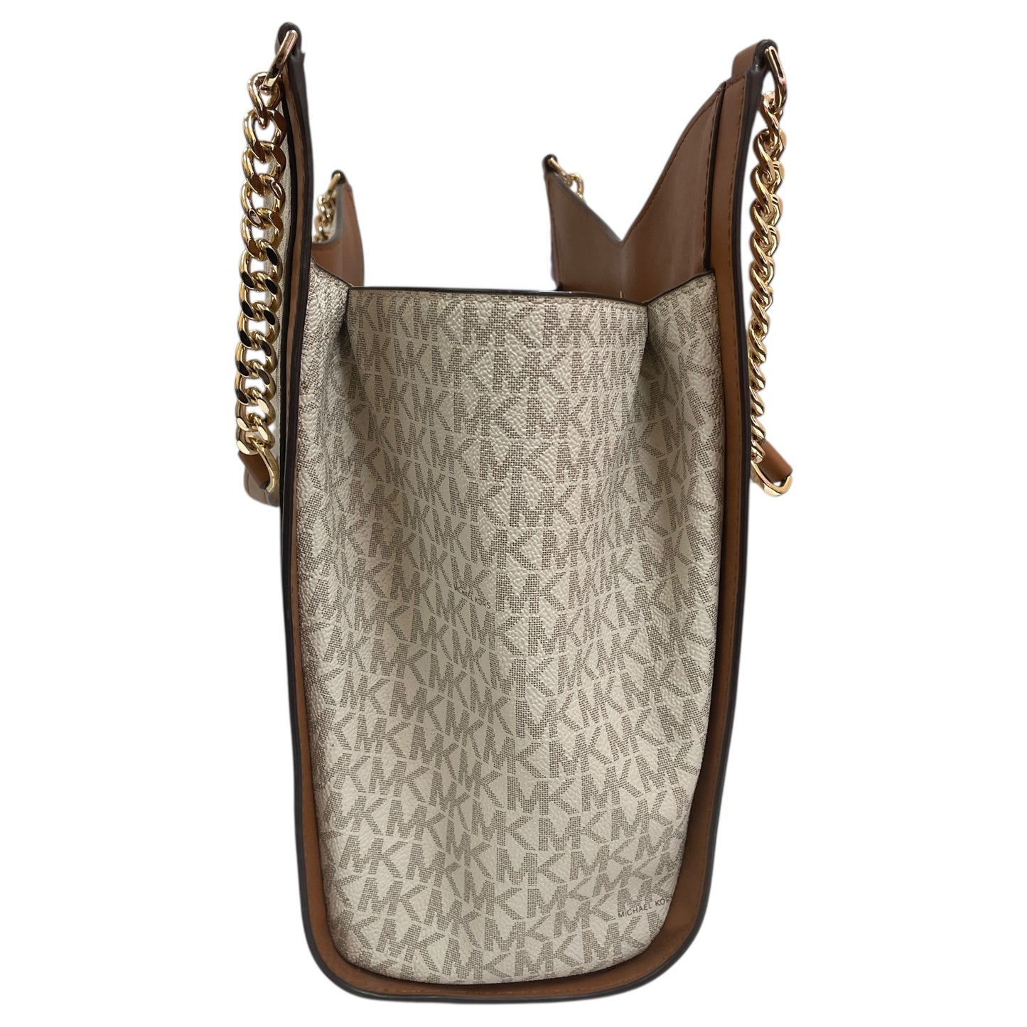 Handbag Designer By Michael Kors In Cream, Size:Medium