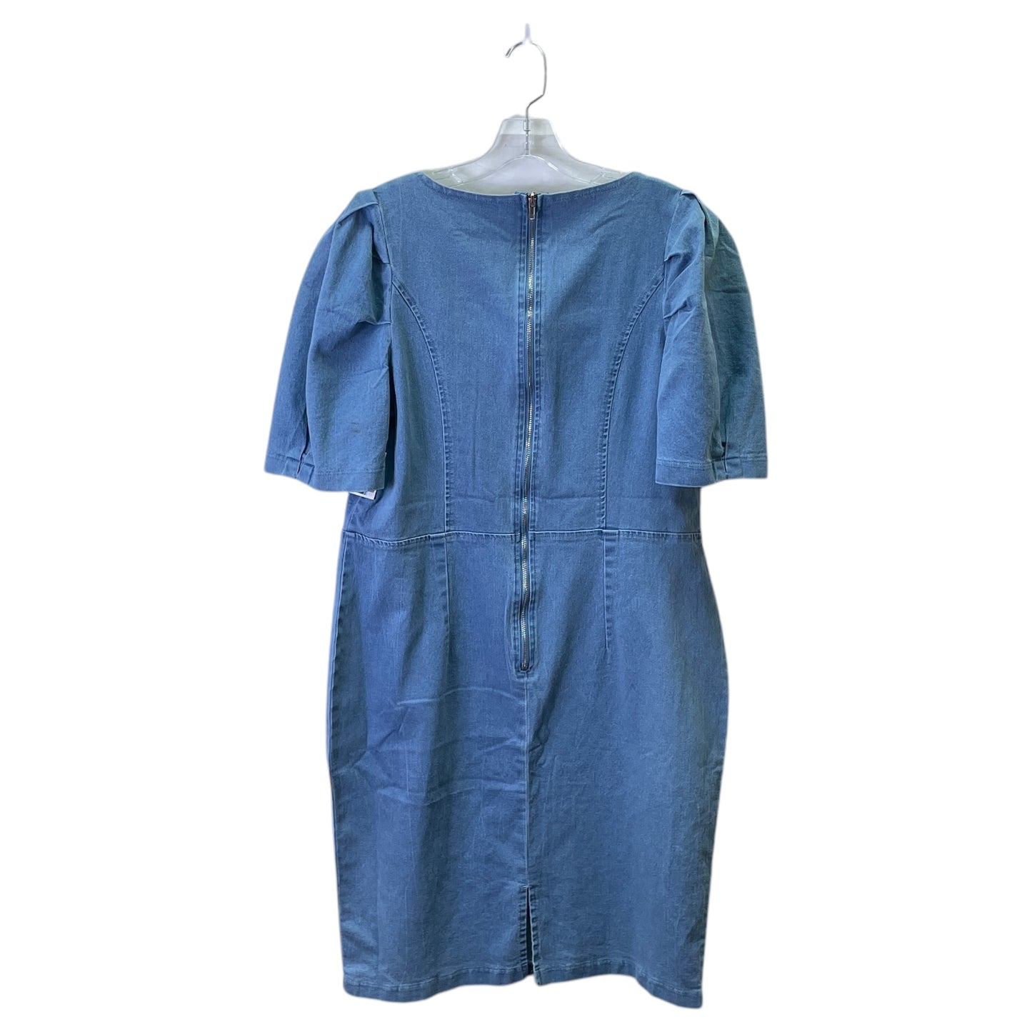 Dress Casual Midi By Cme In Blue, Size:2X