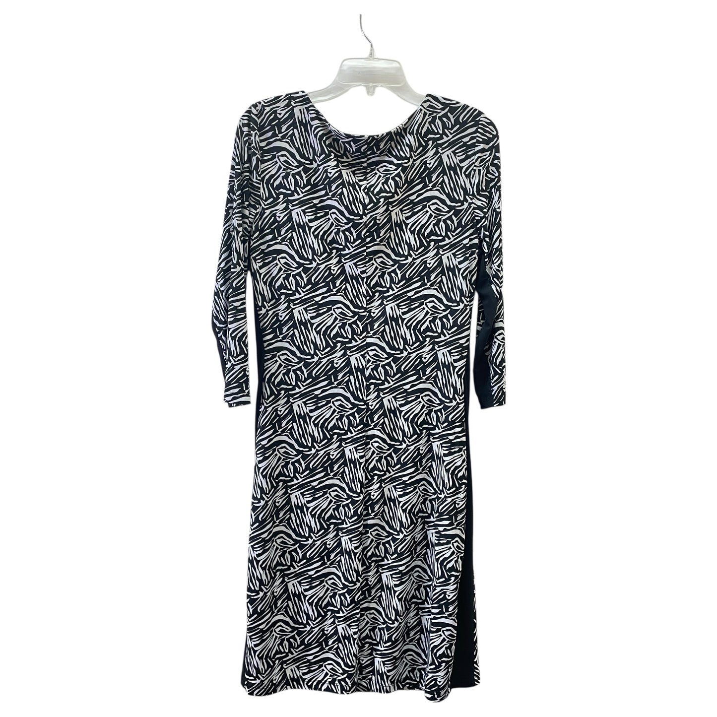 Dress Party Midi By Black Label In Black & White, Size:12