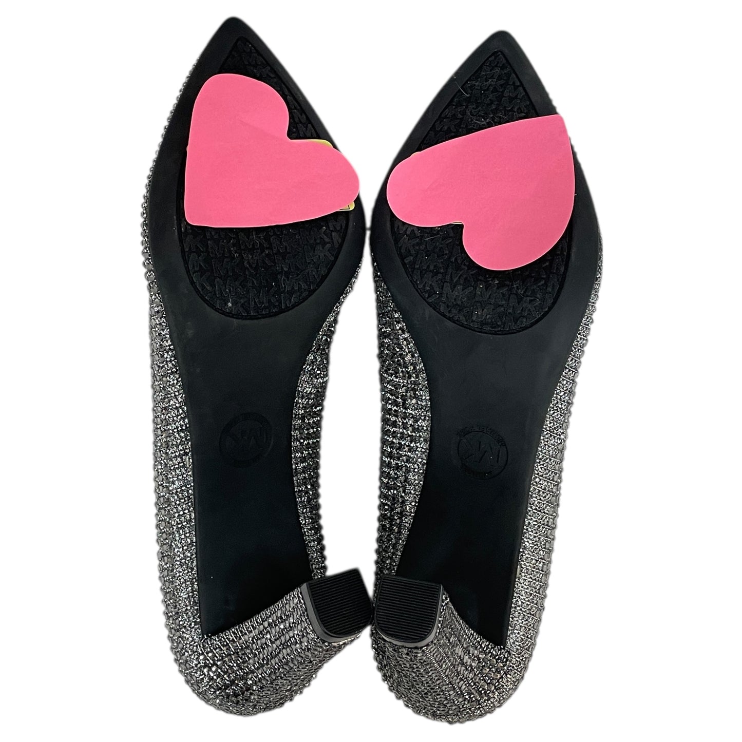 Shoes Heels Block By Michael By Michael Kors In Silver, Size:8