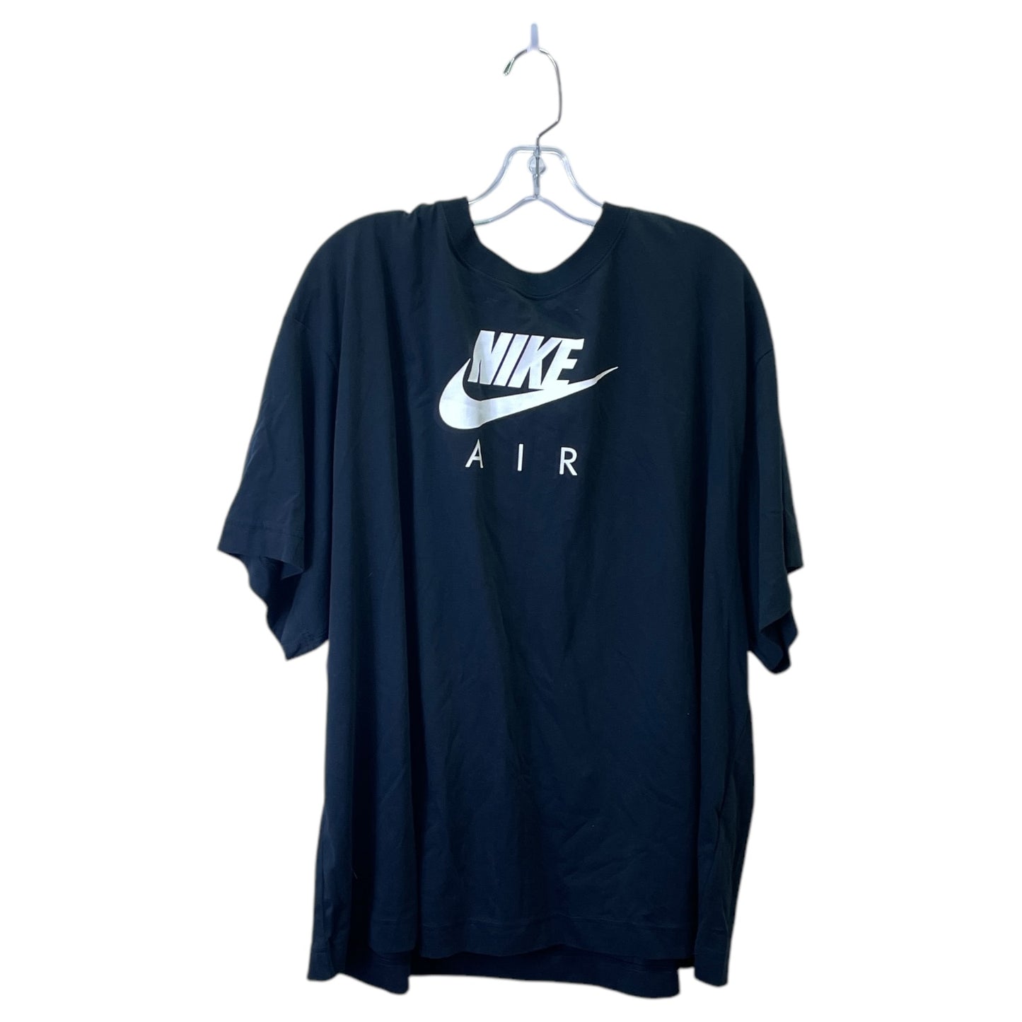 Athletic Top Ss By Nike Apparel In Black & White, Size:3X