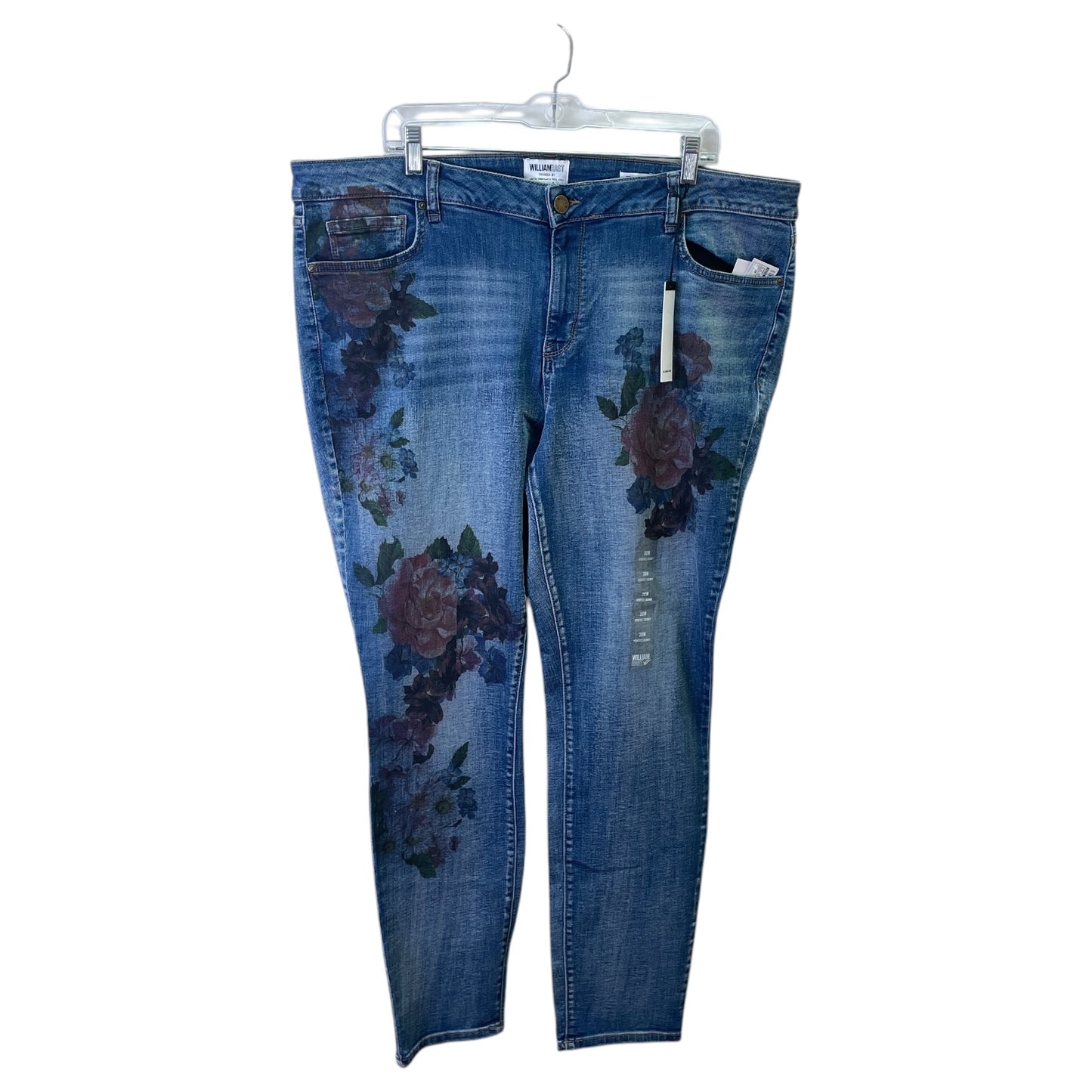 Jeans Skinny By William Rast In Blue Denim, Size:20