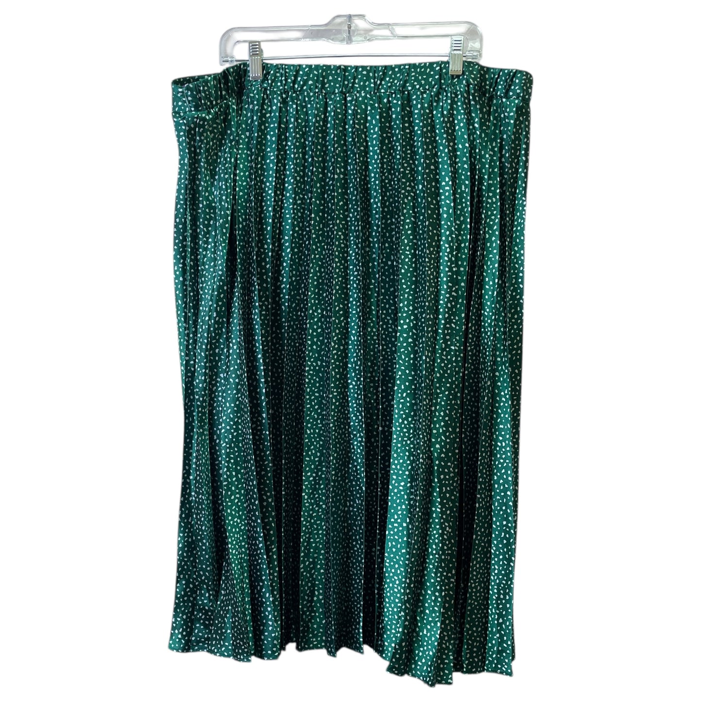 Skirt Midi By Ava & Viv In Green, Size:1X