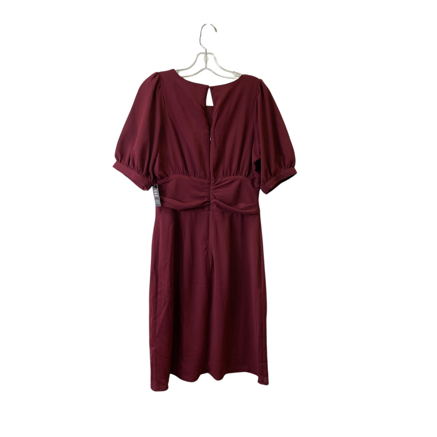 Dress Party Midi By Express In Maroon, Size:M